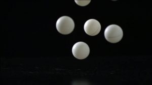 bounce of the table tennis ball